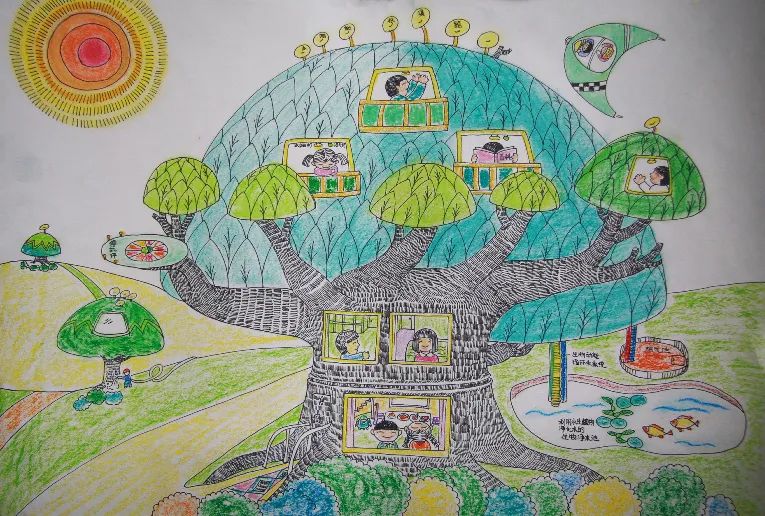 保护生态环保地球 生态主题绘画优秀作品-图4