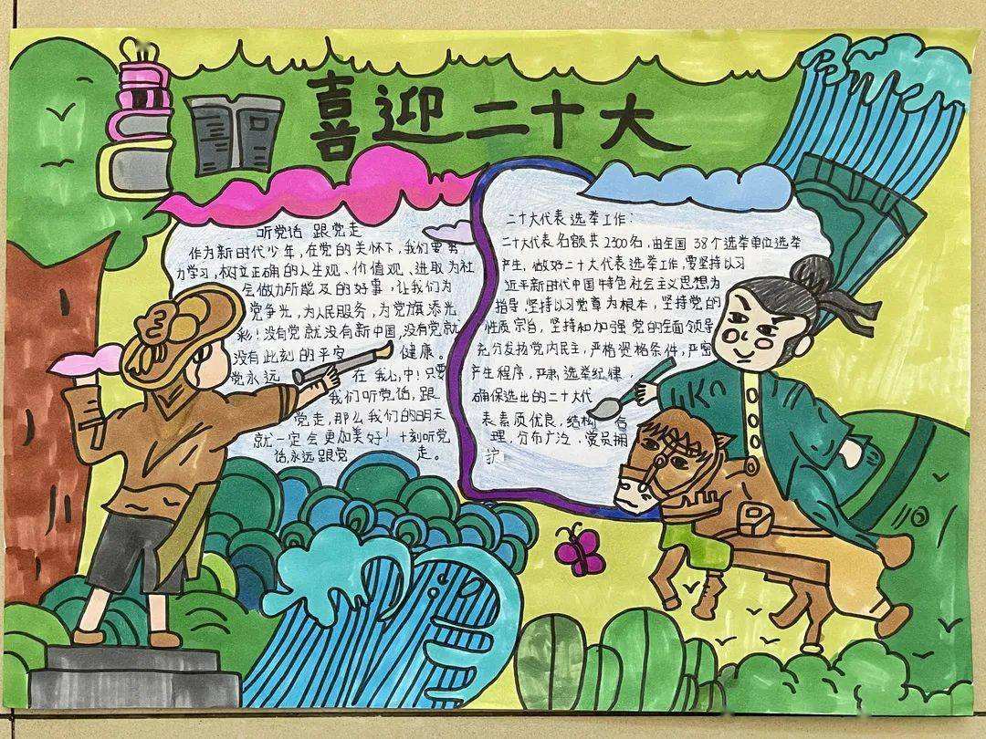 2022“喜迎二十大”优秀手抄报一等奖-图5