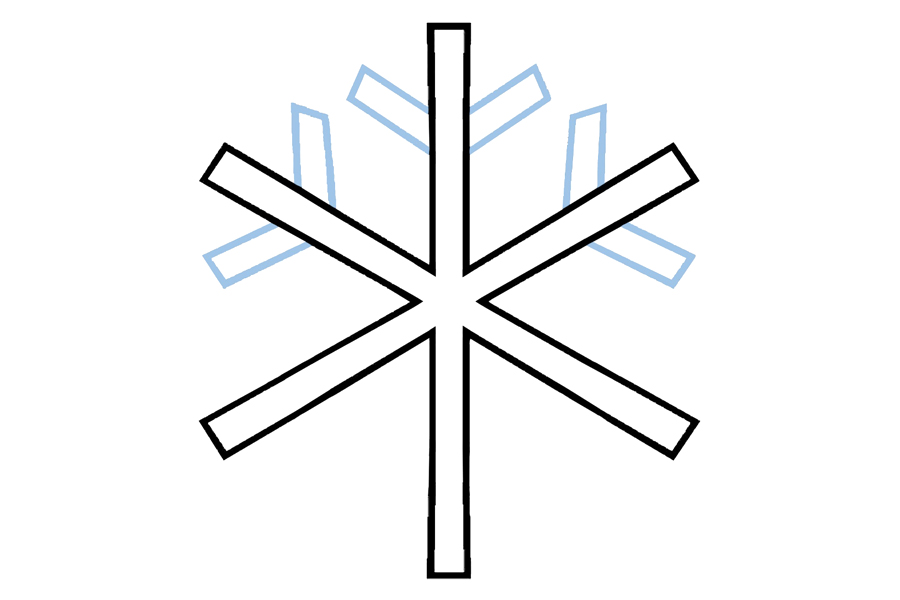 学画简单漂亮的雪花-图4