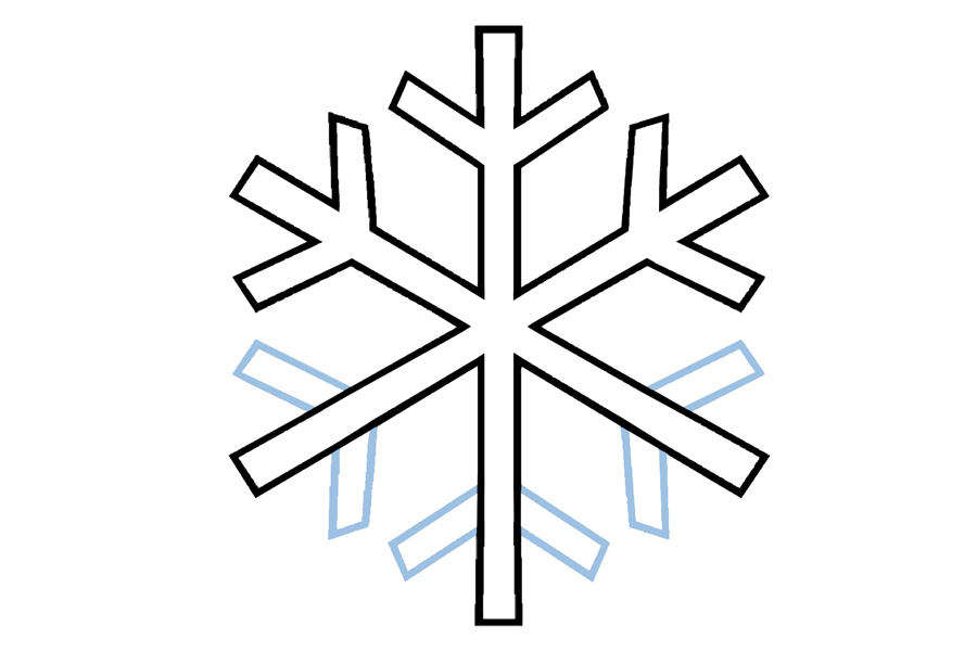 学画简单漂亮的雪花-图5