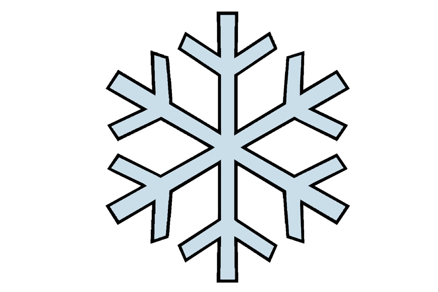 学画简单漂亮的雪花