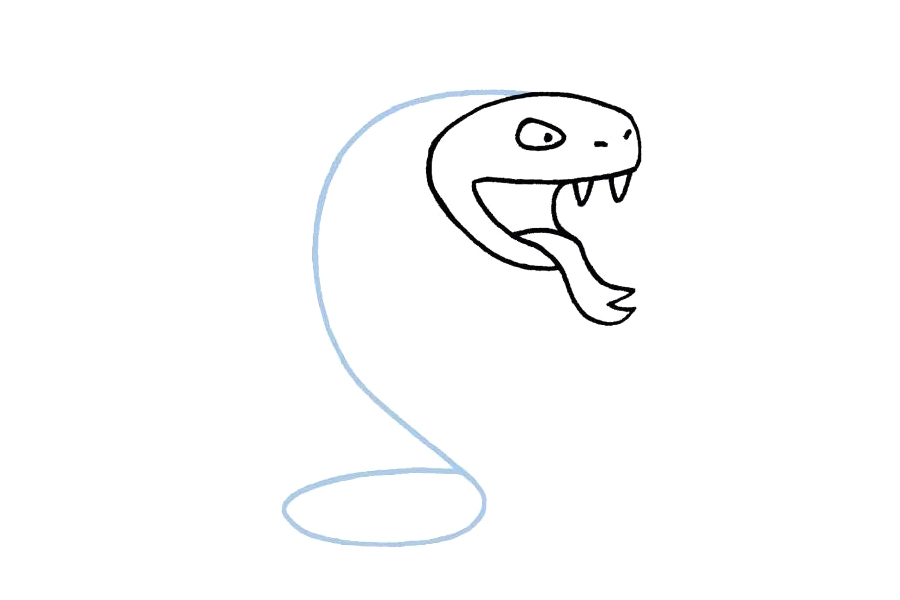 如何一步一步地画一条凶恶的蛇-图3