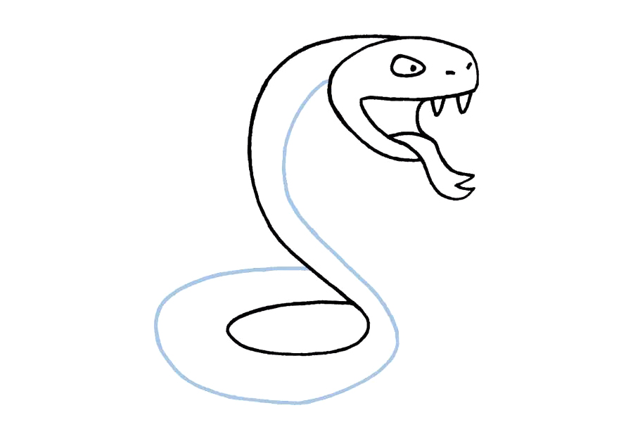 如何一步一步地画一条凶恶的蛇-图4