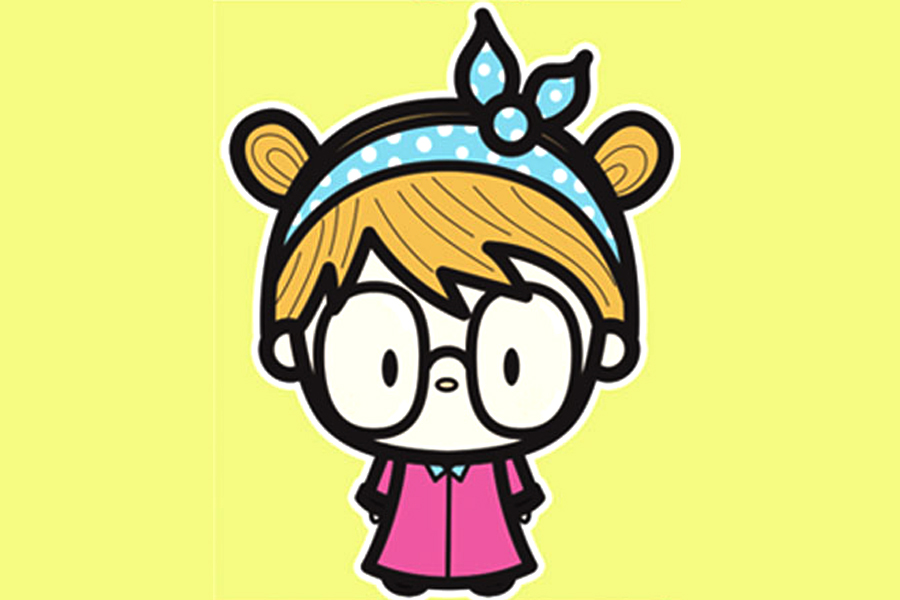 一个可爱的卡哇伊女孩简笔画画法步骤