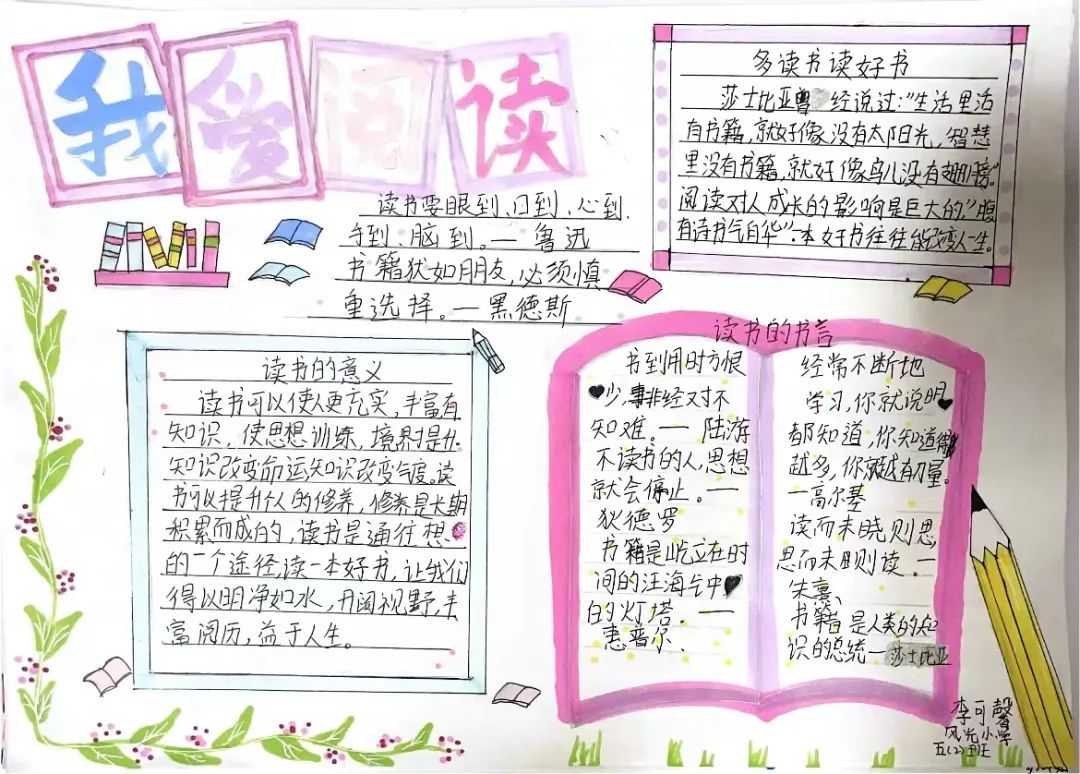 “快乐阅读”系列手抄报一等奖作品-图2