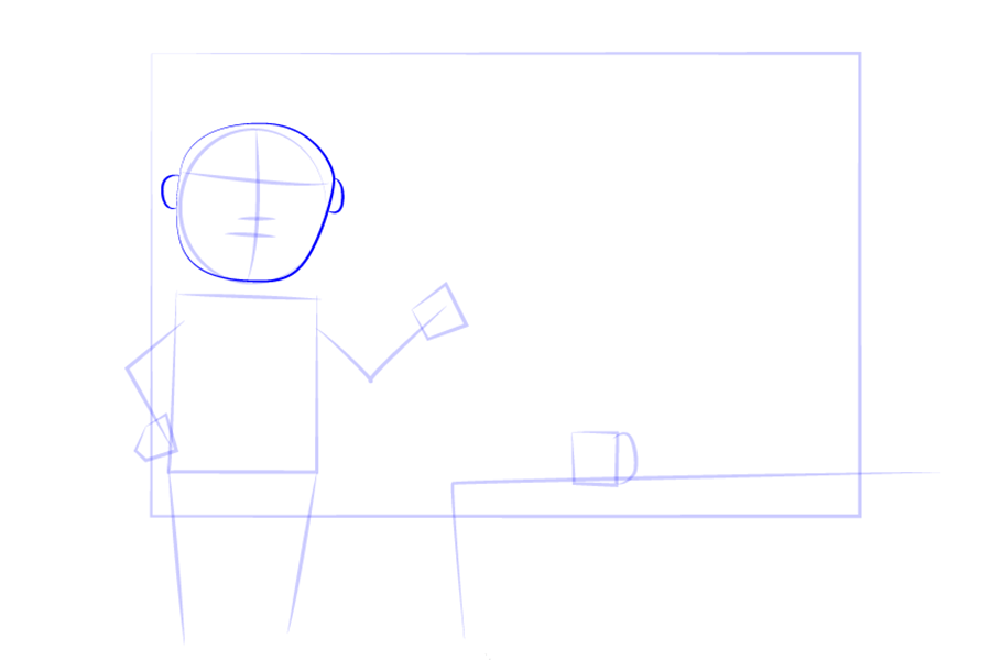 一步一步学画男老师、教授、教师节简笔画-图4