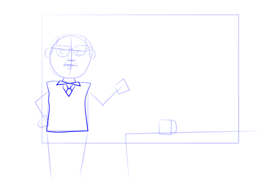 一步一步学画男老师、教授、教师节简笔画-图7