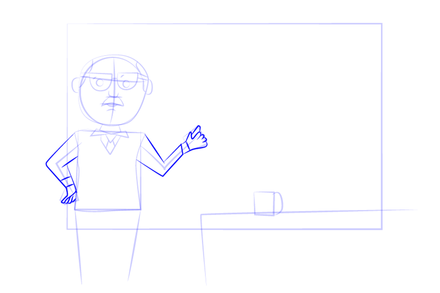 一步一步学画男老师、教授、教师节简笔画-图8