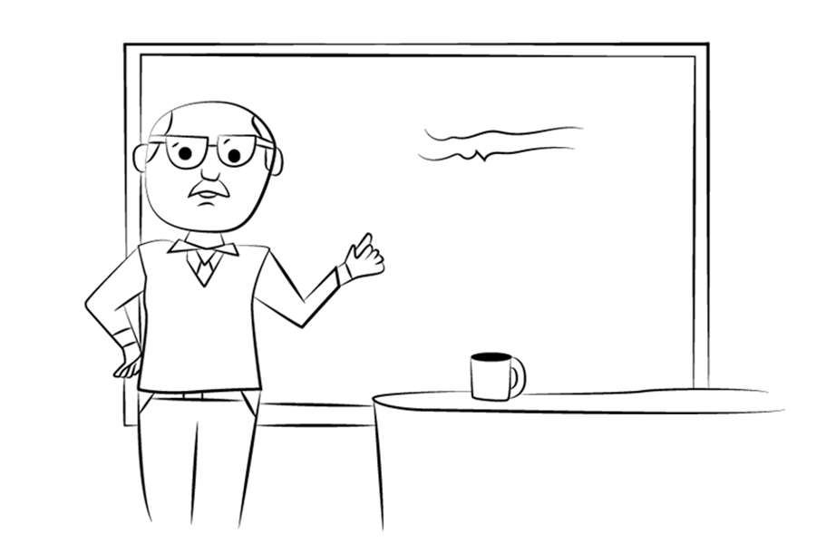 一步一步学画男老师、教授、教师节简笔画