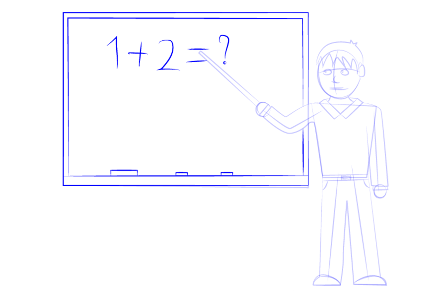 年轻的数学老师简笔画画法步骤-图10