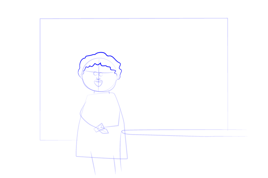 简单的卡通版老师简笔画画法步骤-图5