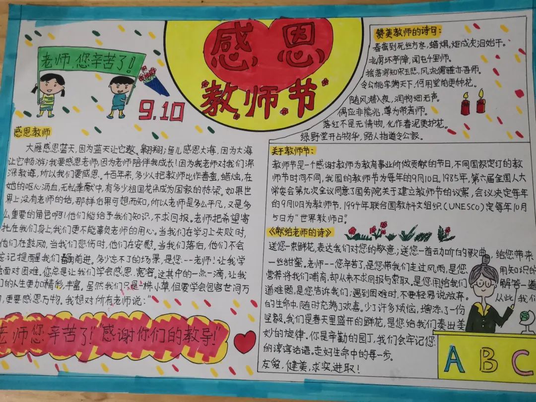 2022“感师恩 迎中秋”手抄报获奖作品-图2