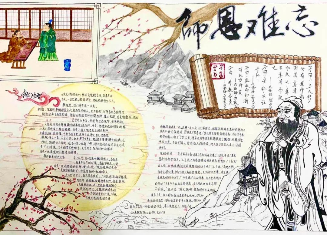 2022“感师恩 迎中秋”手抄报获奖作品-图5