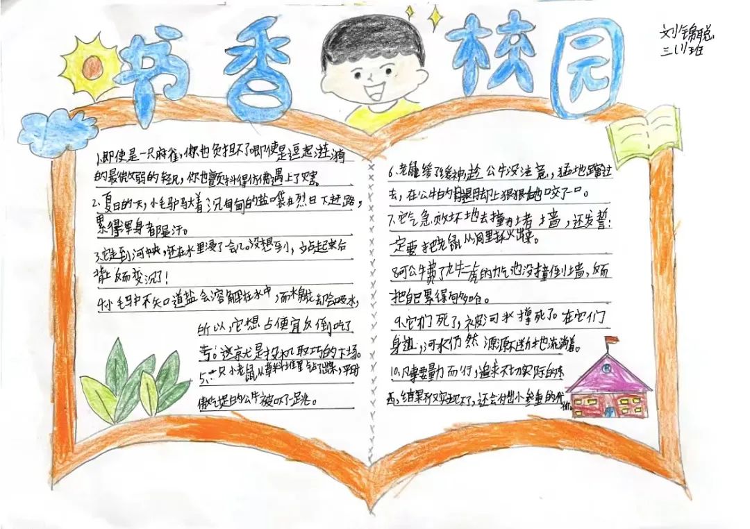 创建书香校园读书手抄报简单好看-图3