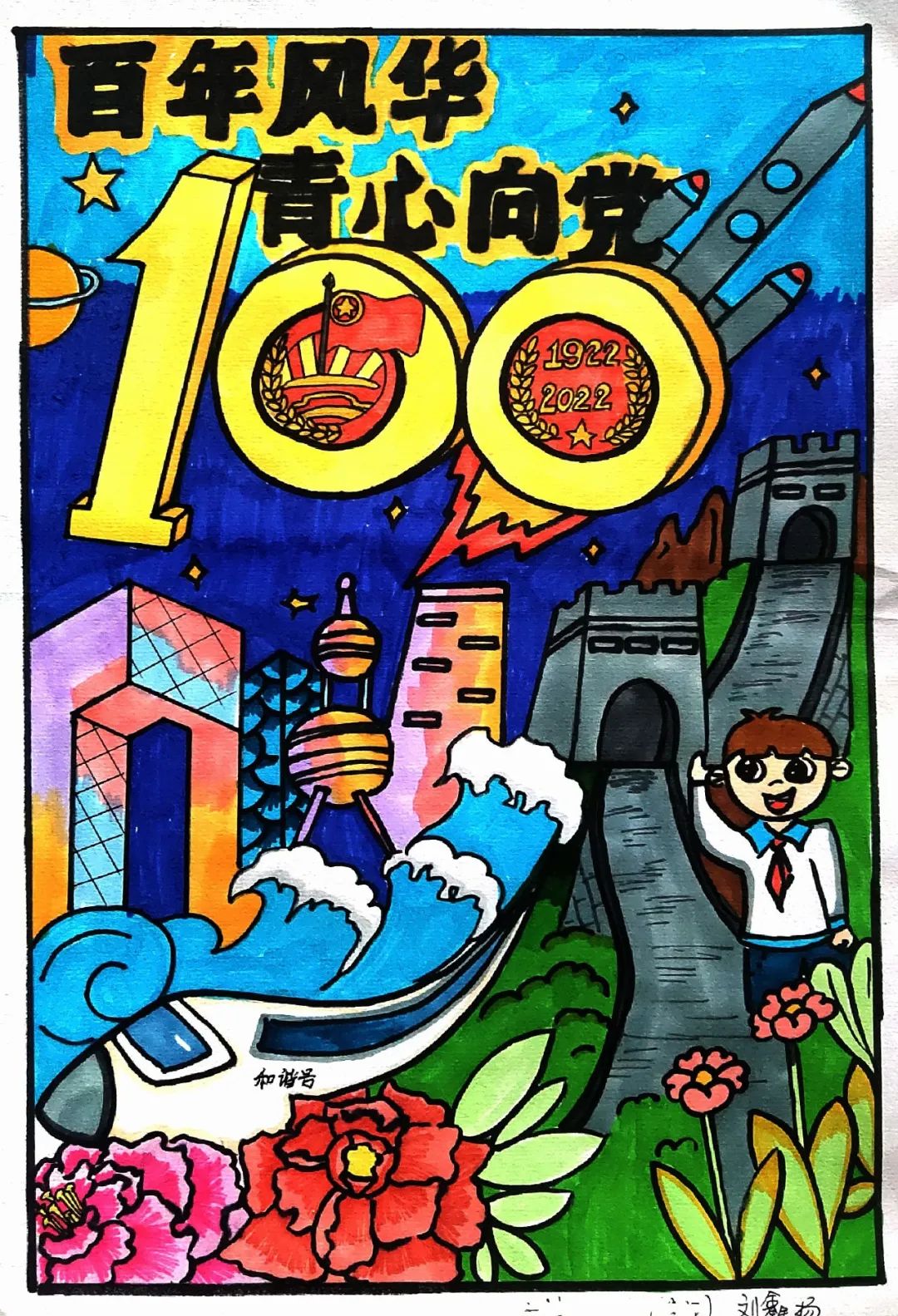 “童心向党 颂百年辉煌“建团百年儿童画-图5