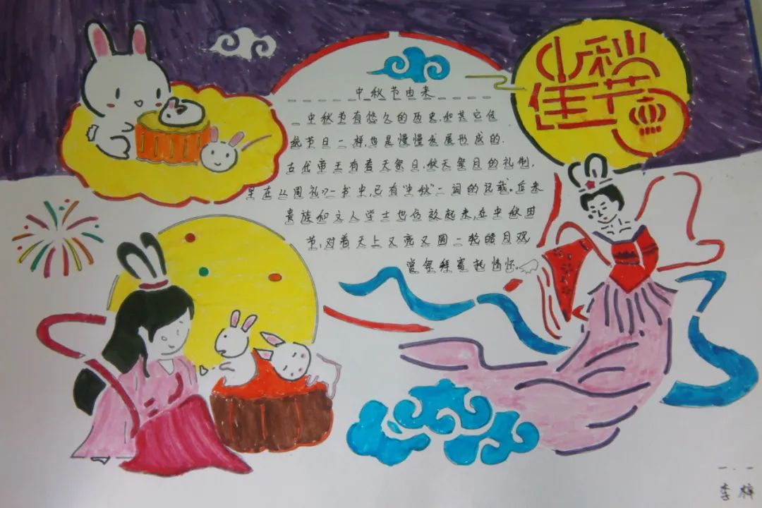 2022中秋节主题手抄报简单漂亮-图2