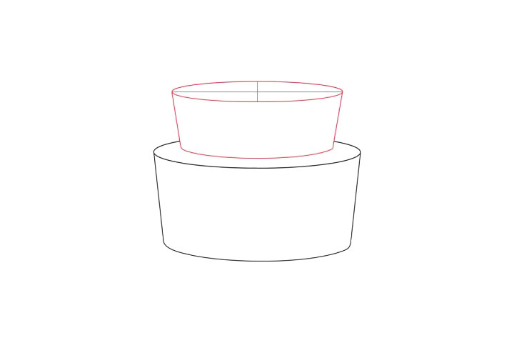 超大双层蛋糕简笔画画法步骤-图2