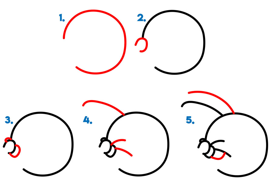 一个可爱的卡通圣诞老人简单的绘画步骤教程-图1