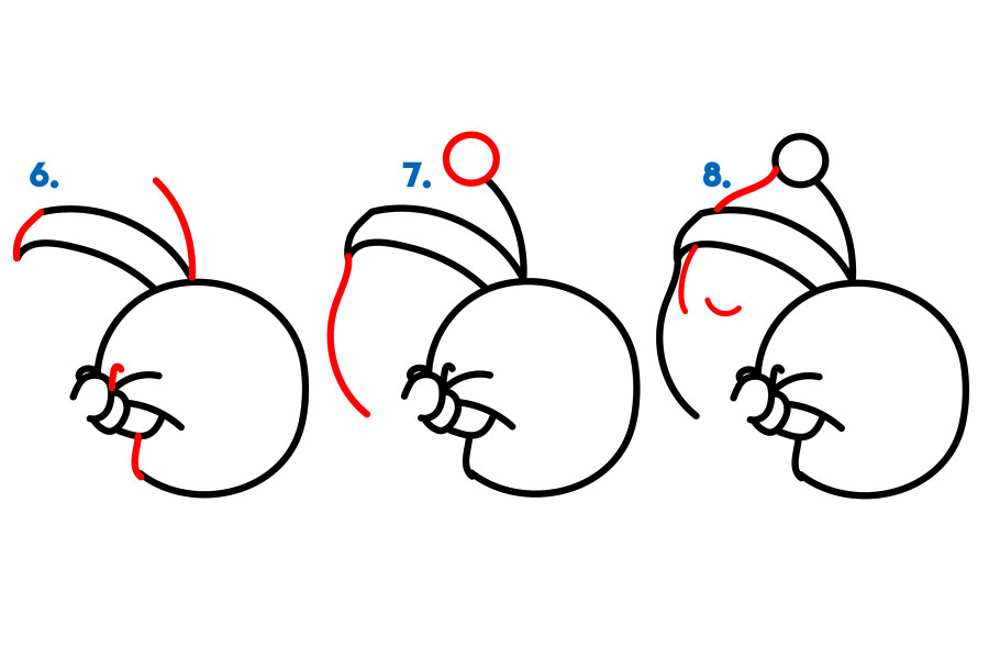 一个可爱的卡通圣诞老人简单的绘画步骤教程-图2