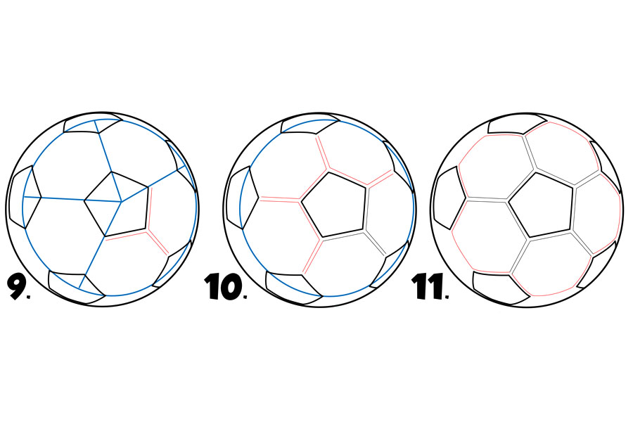 怎么画足球-图3