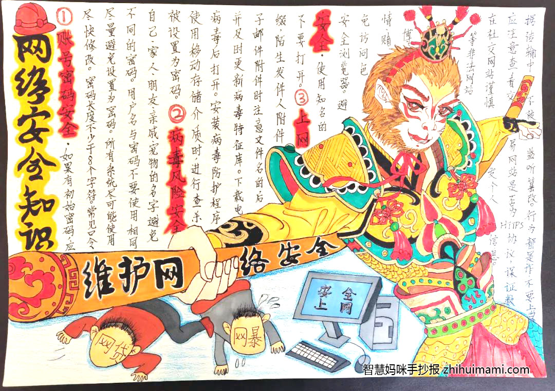 2022年国家网络安全宣传周手抄报一等奖-图3