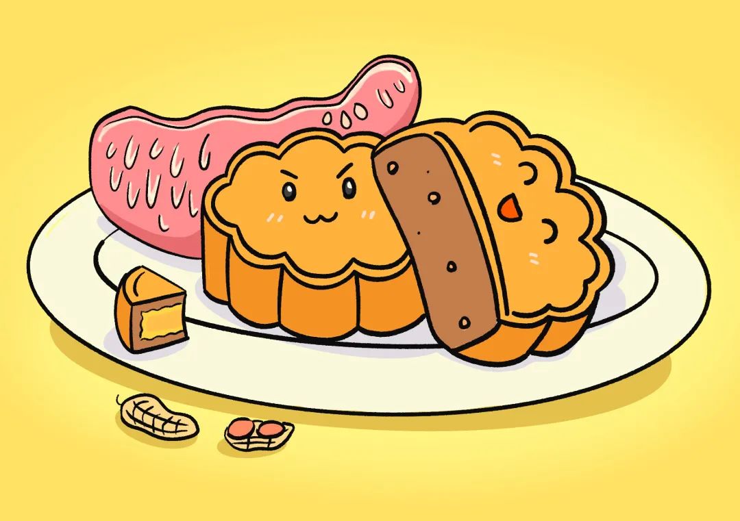 中秋节食物 月饼简笔画画法步骤