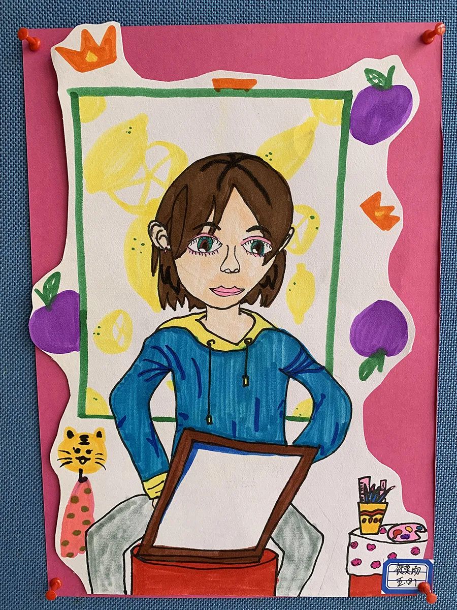 画颂师恩—我的老师绘画作品-图5