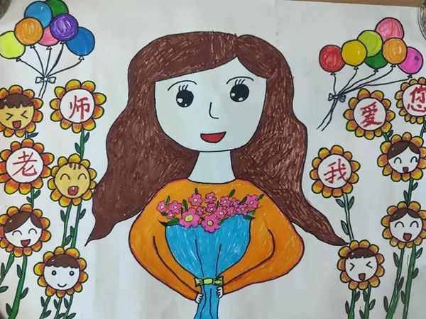 小学生教师节绘画作品-图12
