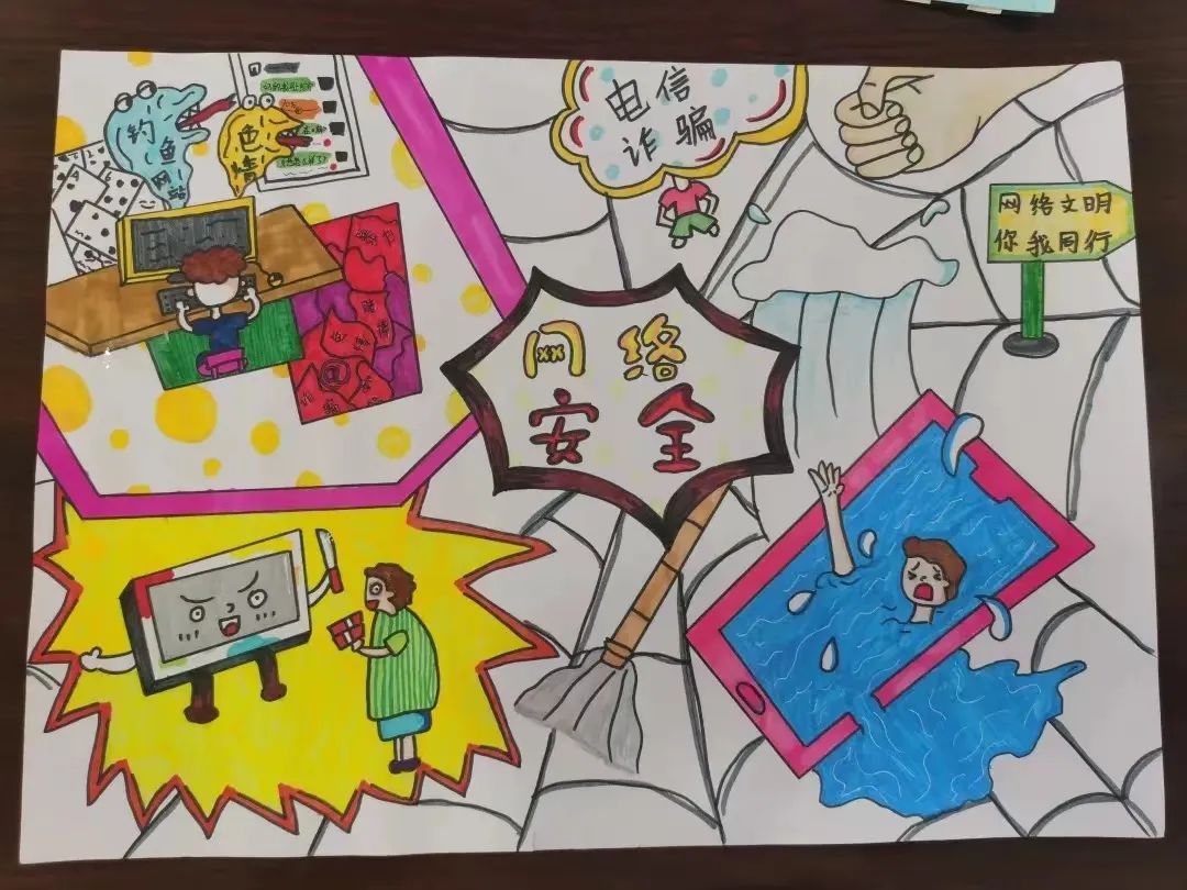 “国家网络安全宣传周”绘画作品7张-图1