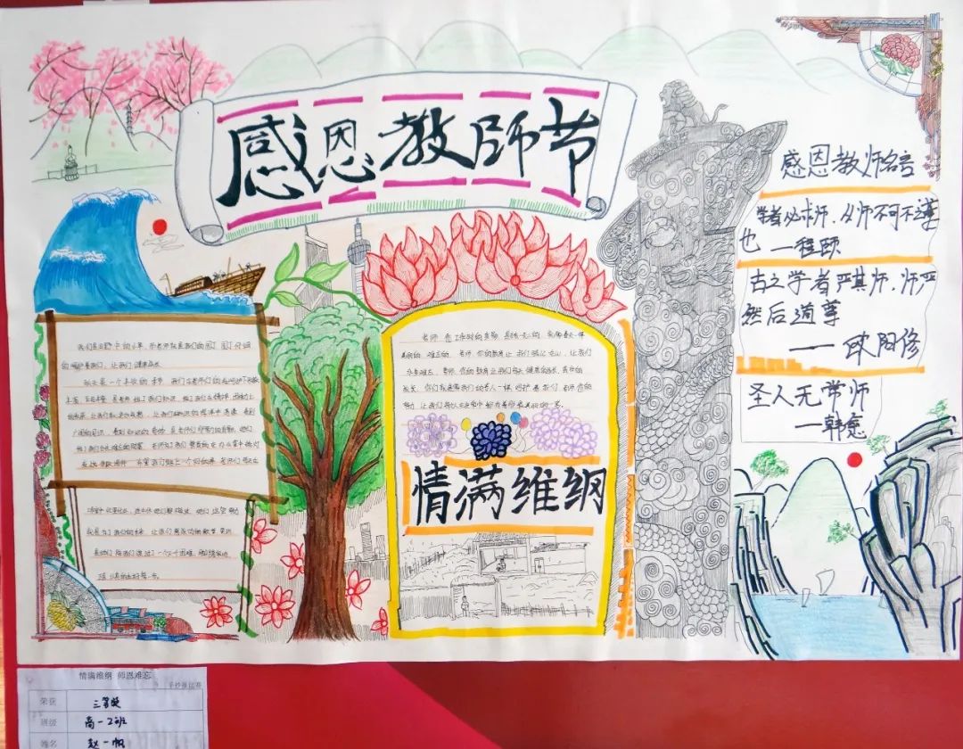 “情满维刚 师恩难忘”手抄报图片-图4