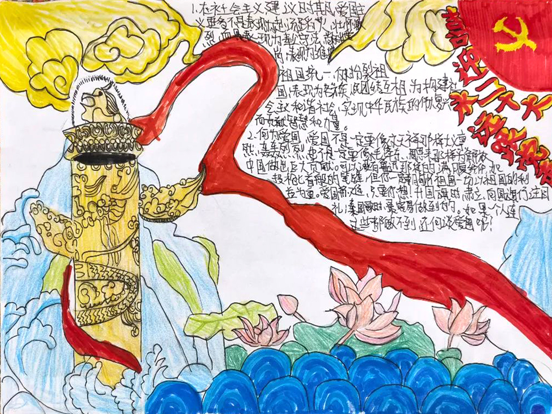 团建百年 喜迎二十大手抄报简单好画（5张）-图3