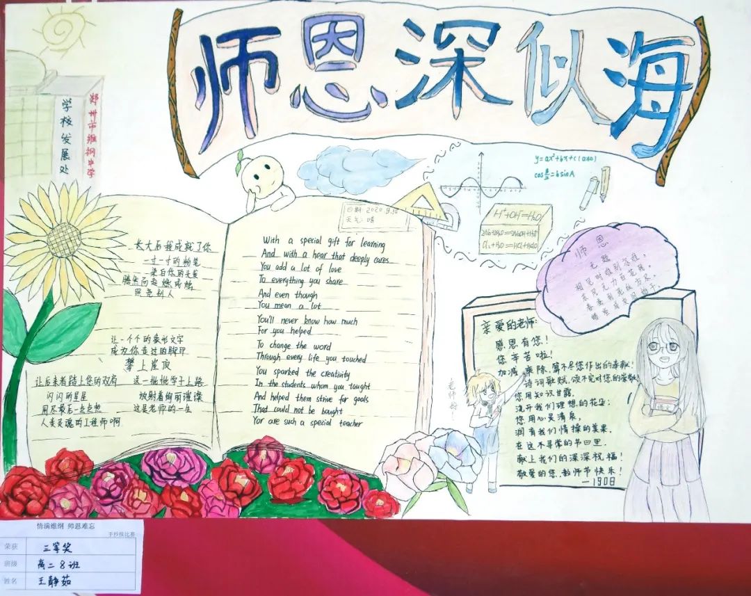 “尊师重教 行为规范”主题手抄报4张-图3