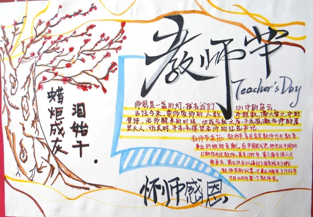 “感恩教师 手绘传情”主题手抄报简单又漂亮-图5