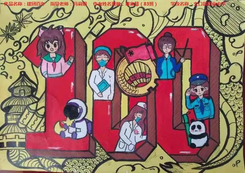 “少年先锋跟党走 庆祝建团100周年”绘画作品一等奖-图2