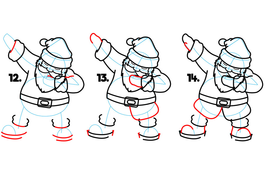 圣诞老人驾到 如何画圣诞老人-图5