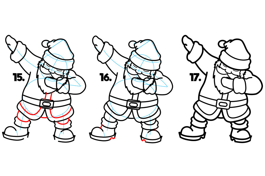 圣诞老人驾到 如何画圣诞老人-图6