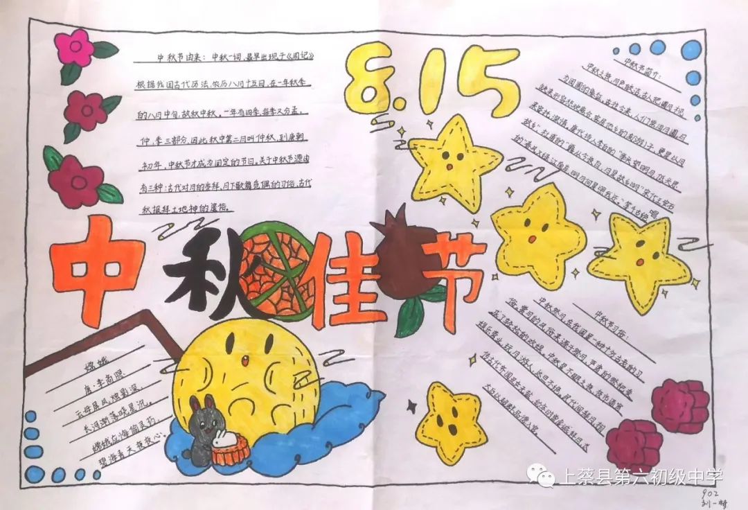 5张最新关于中秋节的手抄报优秀作品欣赏-图2