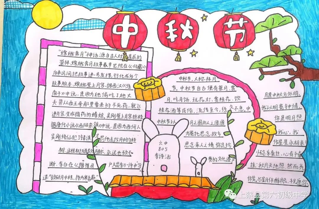 “我们的节日•中秋”手抄报一等奖-图2