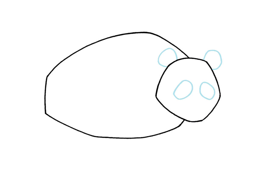 如何画大熊猫 大熊猫的详细画法步骤-图3