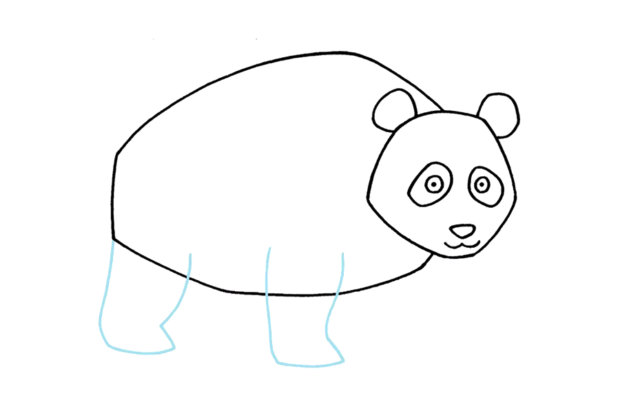 如何画大熊猫 大熊猫的详细画法步骤-图5