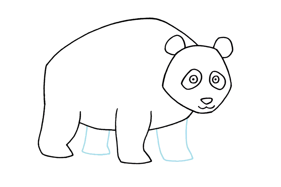 如何画大熊猫 大熊猫的详细画法步骤-图6