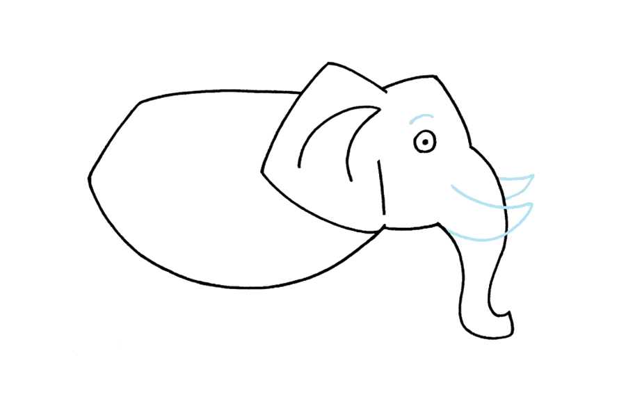 如何画大象 大象的详细画法步骤-图5