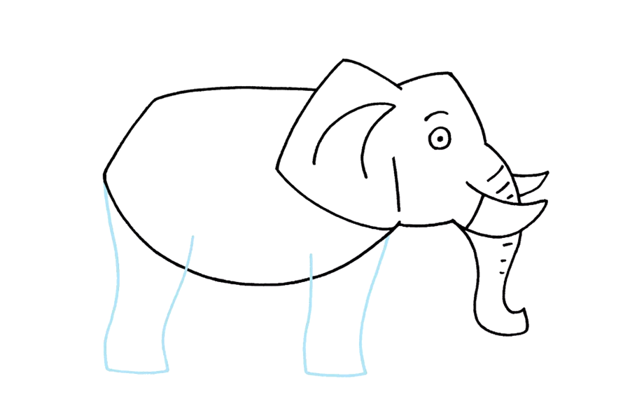 如何画大象 大象的详细画法步骤-图7