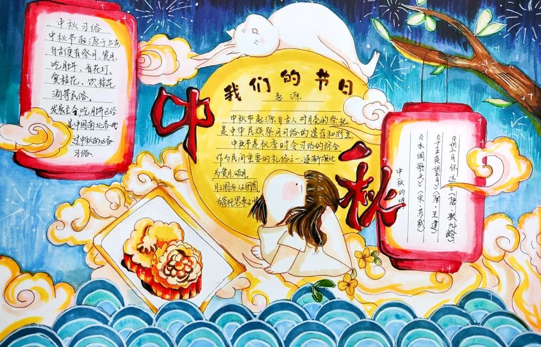 “花好月圆 情满中秋”手抄报参赛作品-图1