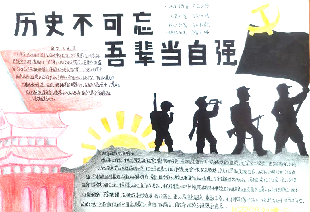 抗战胜利纪念日简单手抄报优秀作品欣赏-图3