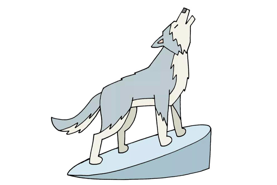 如何画狼 狼的简笔画详细画法