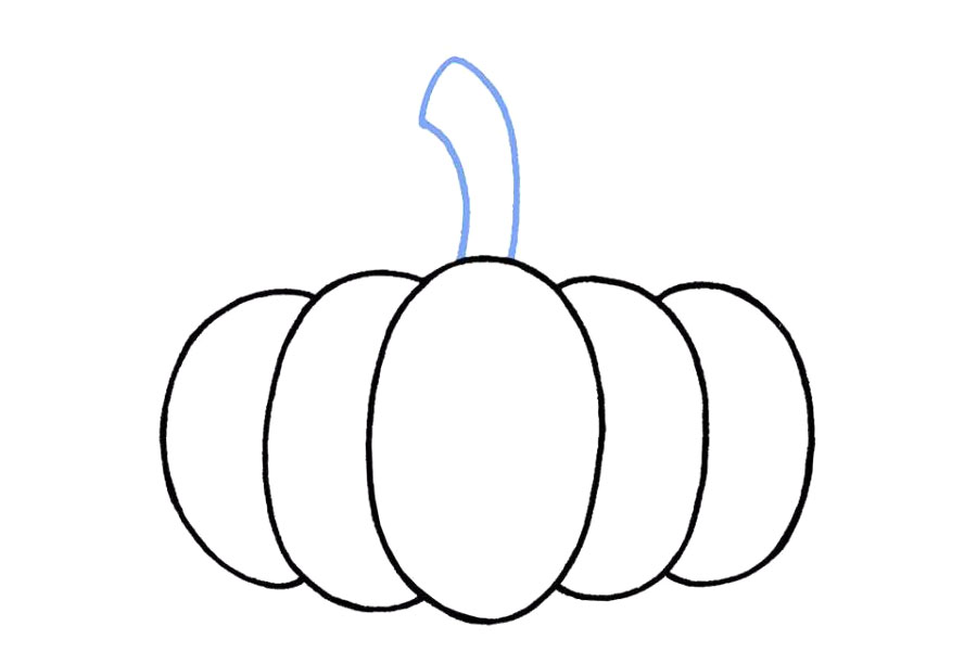 如何画南瓜 南瓜的简笔画画法步骤-图4