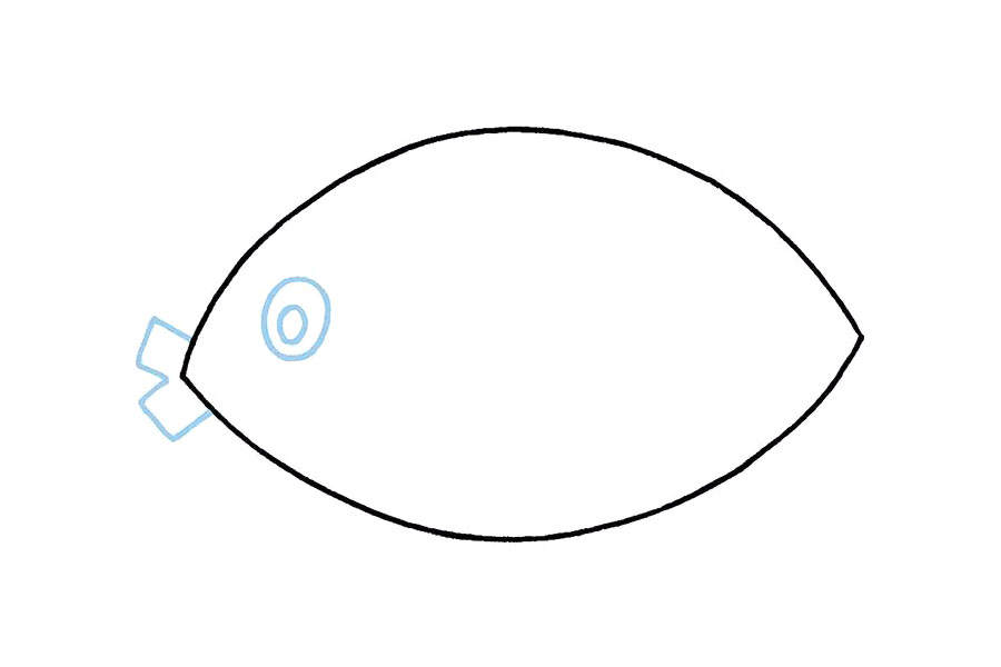 简单可爱的小鱼怎么画-图2