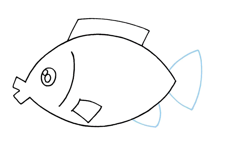 简单可爱的小鱼怎么画-图5