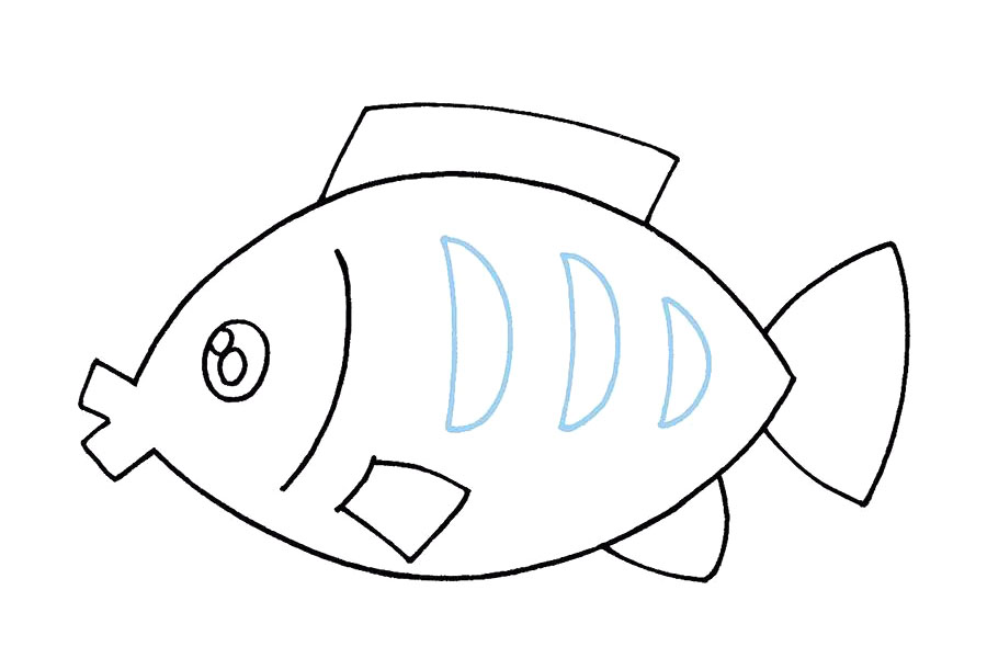 简单可爱的小鱼怎么画-图6